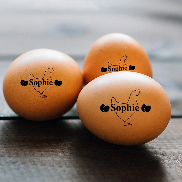Chicken Coop Egg Stamp Customized for Farm Use, Personalized Fresh Egg Stamp with Ink Pad for Daily Egg Collecting or Gifting
