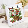 Butterfly Flower 5D DIY Partial Special Shaped Drill Diamond Painting With Frame Kit 17.2x17.2cm