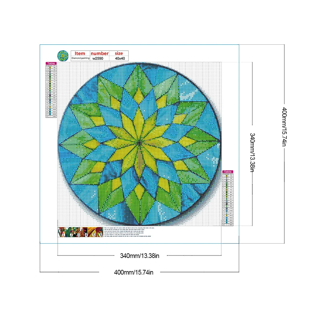 Full Round Diamond Painting 40*40cm - Mandala