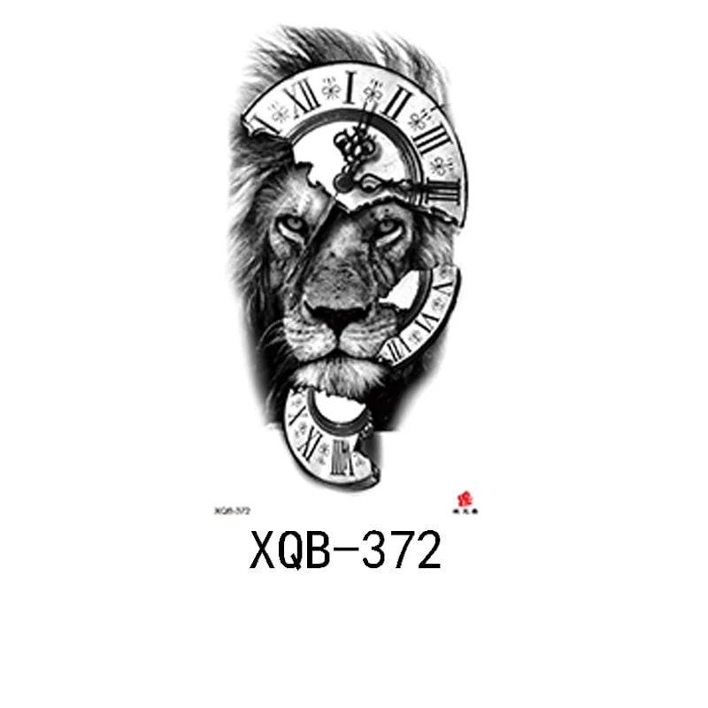 Small Full Arm Waterproof Tattoo Sticker Half Arm Arm Fierce Animal Arm Lasting European and American Tattoo Sticker