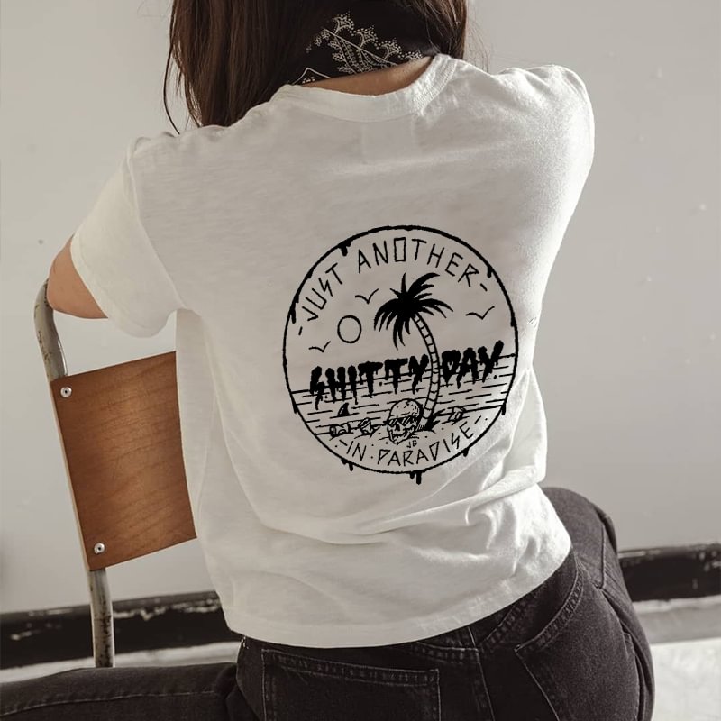 Shitty Day Printed Casual Women T-shirt - Krazyskull