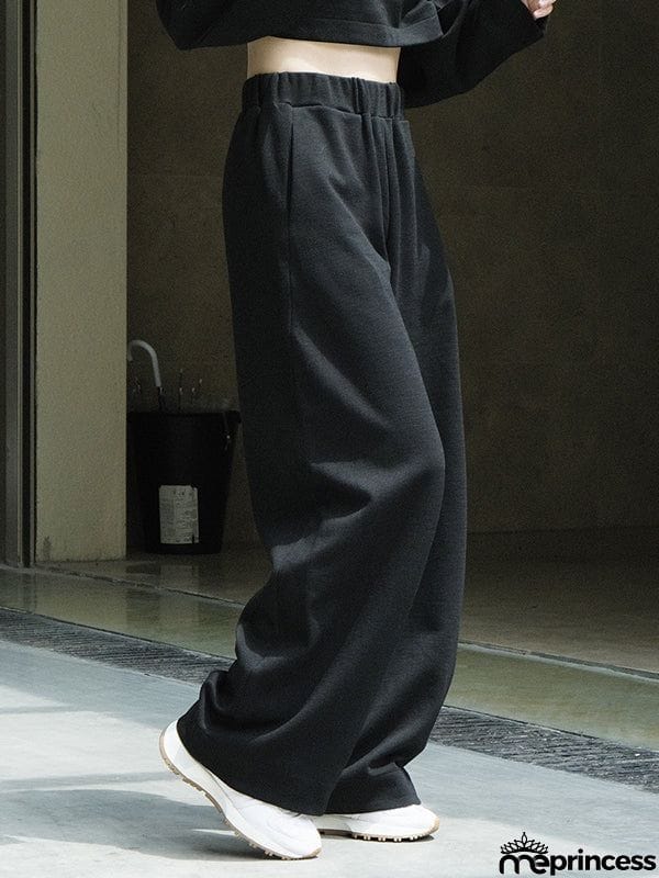 Casual Wide Leg Loose Solid Color Pants