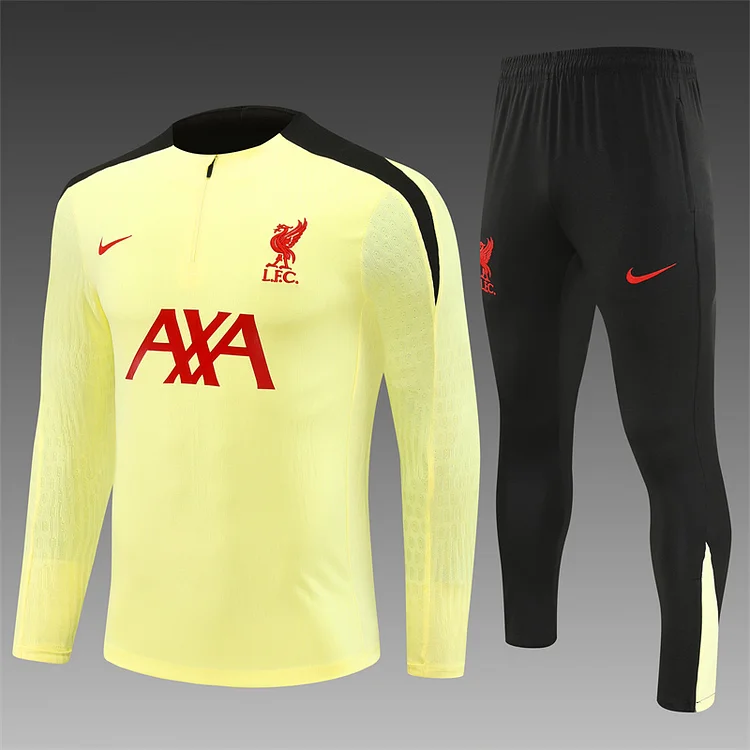2024-25 Liverpool FC Light Yellow Half-zip Training Jersey