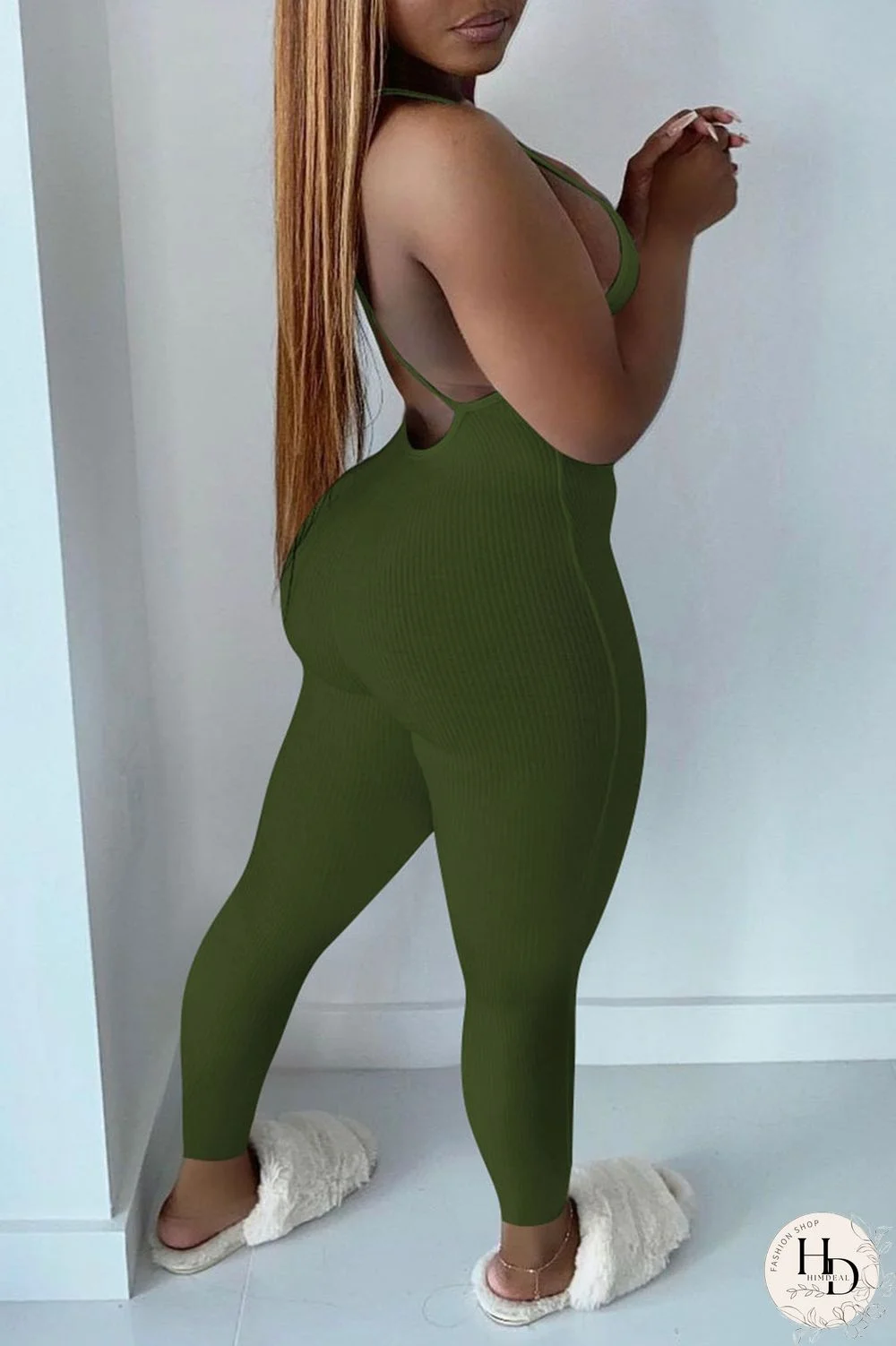 Black Sexy Solid Patchwork Spaghetti Strap Skinny Jumpsuits