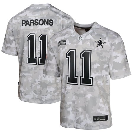Youth Dallas Cowboys Micah Parsons  Arctic Camo 2024 Salute to Service Game Jersey