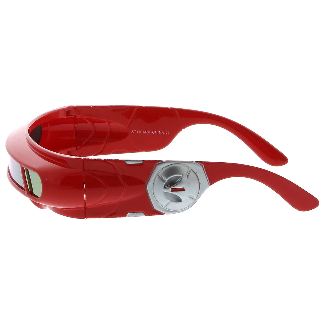 Futuristic Cyclops Shield Colored Mirror Mono Lens Wrap glasses 147mm
