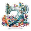 (US Local)Acrylic Special Shape Sewing Machine Desktop Diamond Art Kits for Home Office Decor