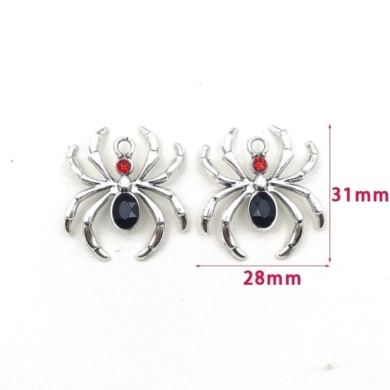 1 Piece Zinc Alloy Rhinestones Spider Pendant Jewelry Accessories
