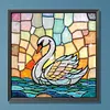 Kit d&rsquo;art diamant&eacute; partiel en forme de scigne en vitrail en vitrail sp&eacute;cial 5d DIY 30x30cm