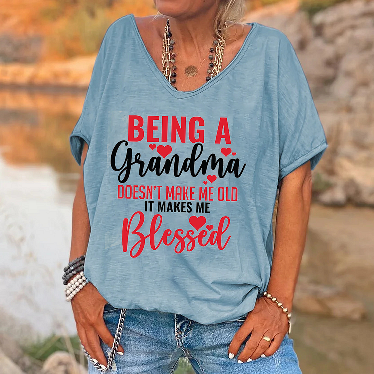 Being A Grandma Doesn't Make Me Old It Makes Me Blessed Shirt socialshop