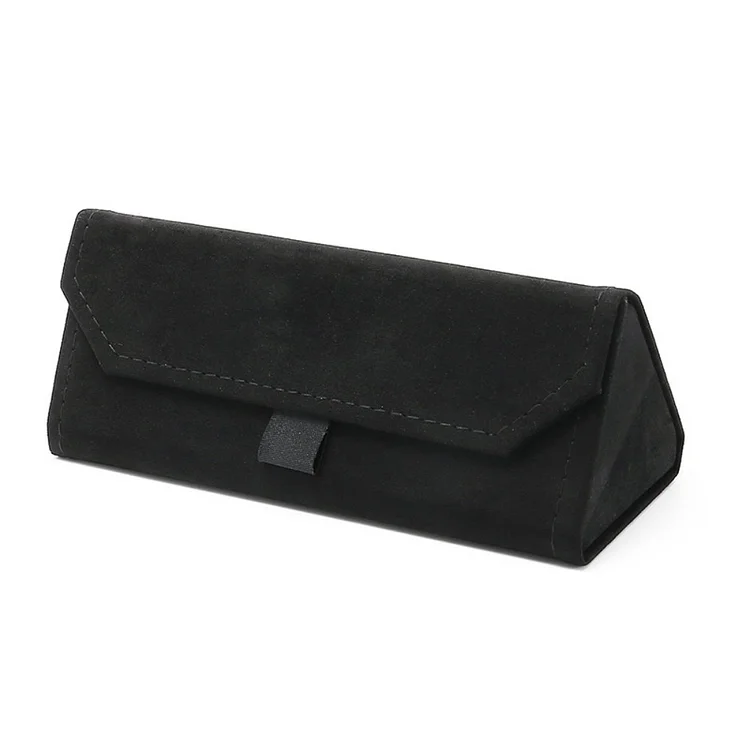 European Velvet Triangle Folding Glasses Case Elegant Sunglasses Case Women Men Soft Noble Reading Glasses Box Wholesale