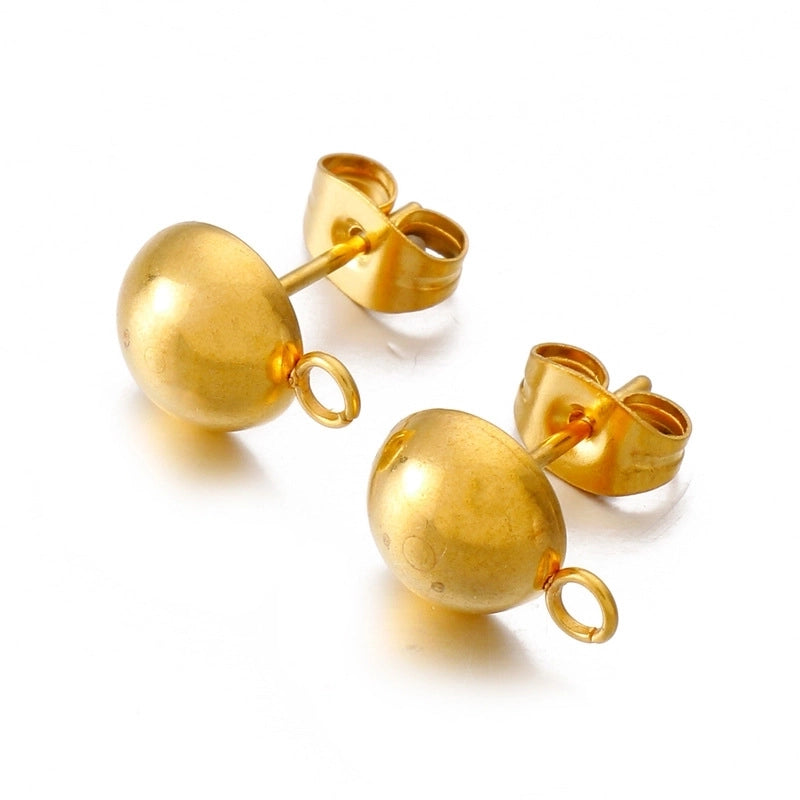 1 Pair Stainless Steel Solid Color Minimalist