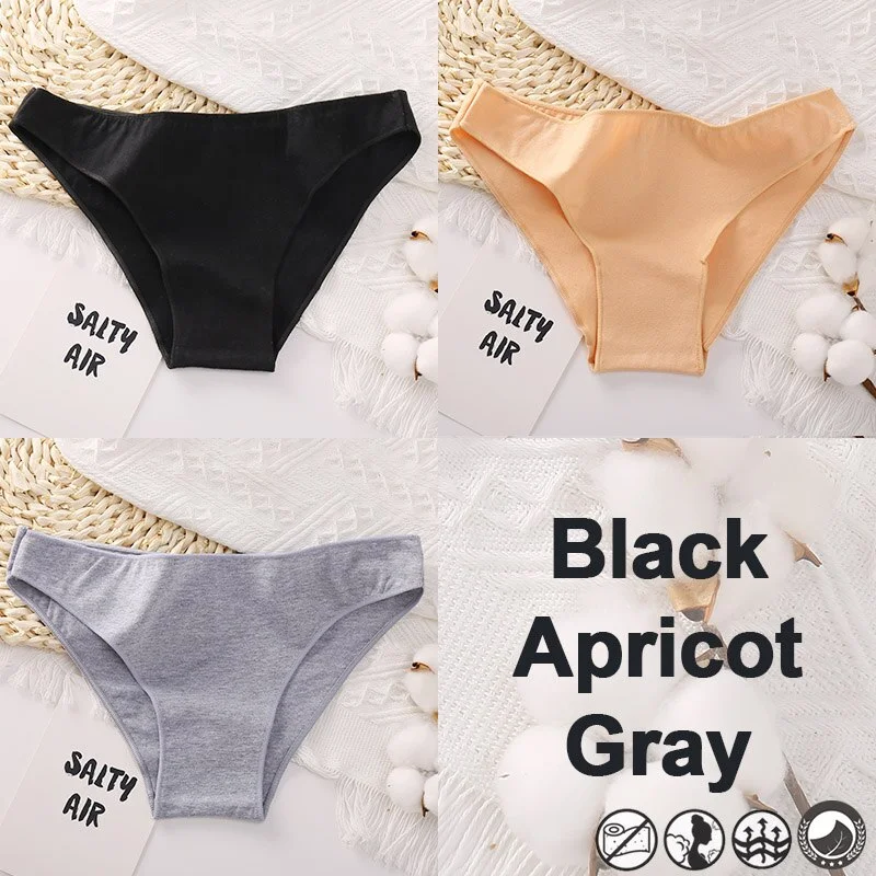 Billionm Cotton Panties for Women Sexy Solid Briefs Underwear Intimates Low Waist Underpants Female Soft Comfotable Lingerie