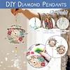 2pcs DIY Diamond Painting Parrot Wind Chimes Crystal Window Suncatcher Craft Set Birthday Gifts Home Garden Decor