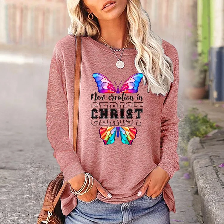 new crestion in christ Round Neck Long Sleeves_G287-0023496
