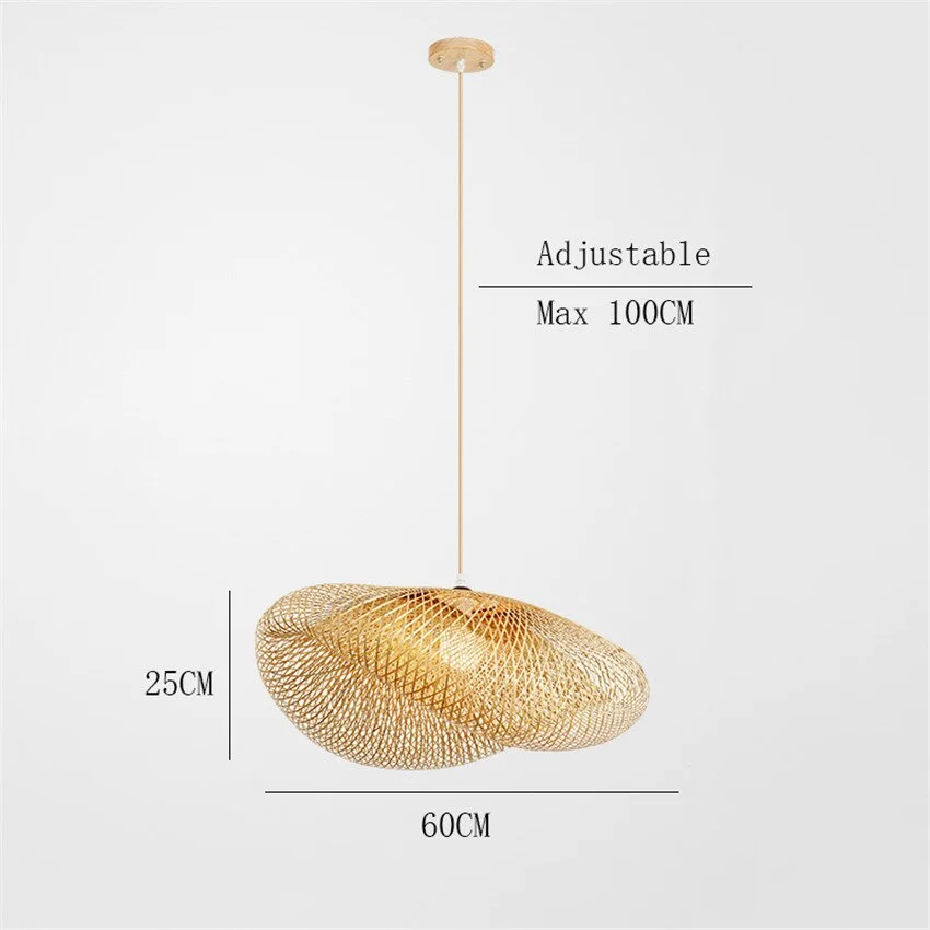 Chinese Classical Bamboo Pendant Lights Modern Wood Kitchen Fixtures Pendant Lamp Suspension Home Decor Dining Room Hanging Lamp