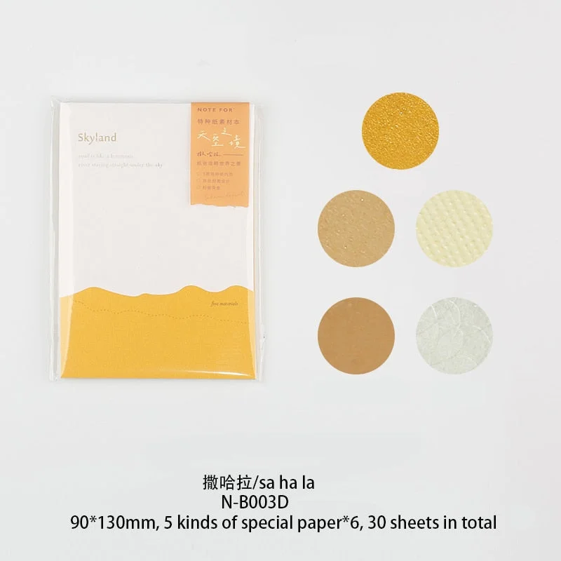 JIANWU 30 Sheets Retro Solid Color Memo Pad Fresh DIY Journal Basis Collage Specialty Paper Note Paper School Supplies Kawaii
