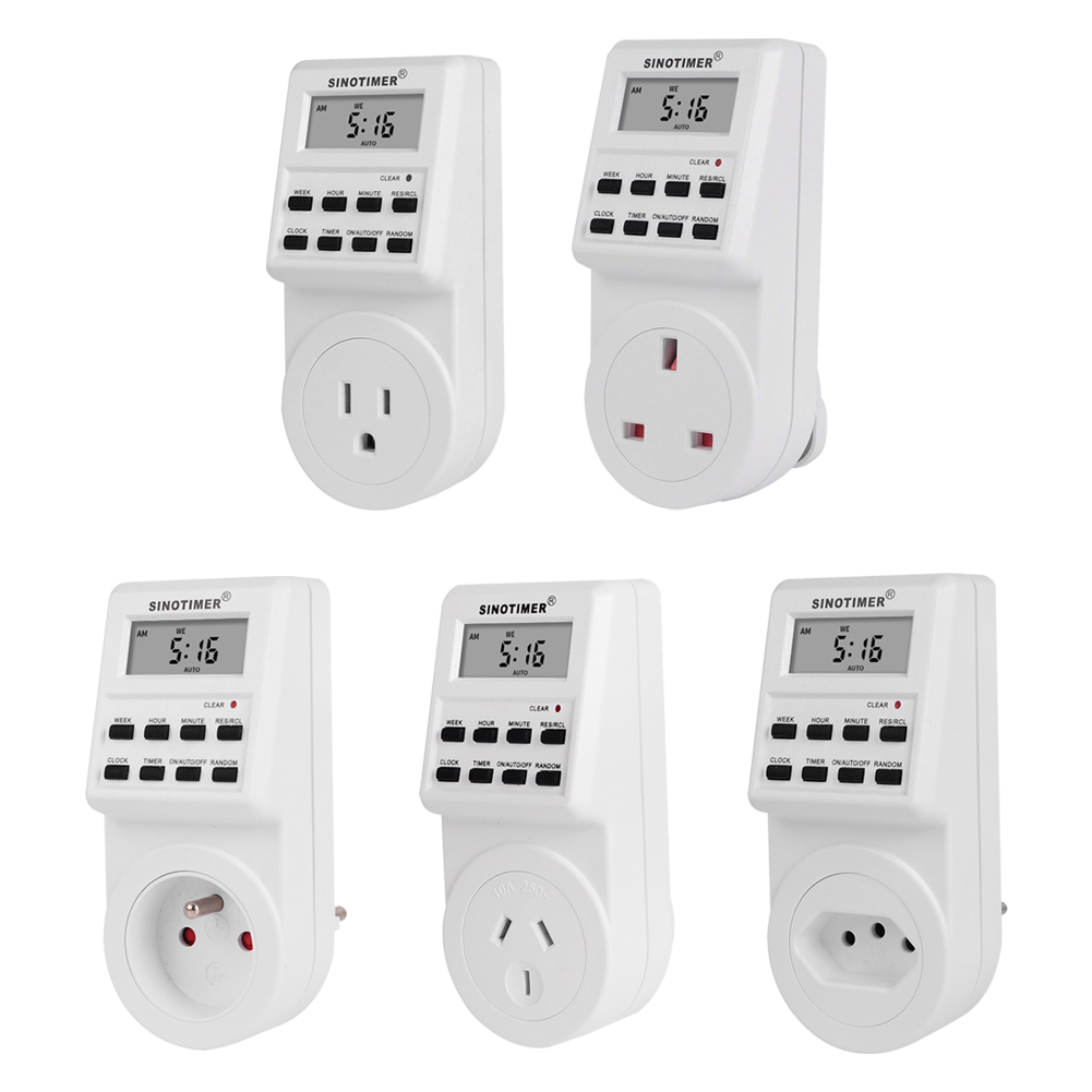 

LCD Digital Weekly Programmable Electrical Wall Plug-in Socket Timer Switch, Tm516-us, 501 Original