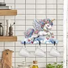 Christmas Diamond Art Hanging Hooks Rhinestone Painting Coat Hook (Unicorn A)