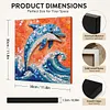 DIY Pre-Framed Dolphin Button Art Canvas Kit