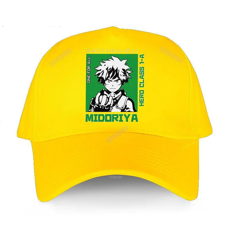 Arrived Cotton Hats Adult baseball cap outdoor Izuku Midoriya Anime My Hero Academia Men hip-hop harajuku caps sun hat