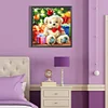 (40*40cm)Christmas Teddy Bear - Full Round Drill Diamond Painting