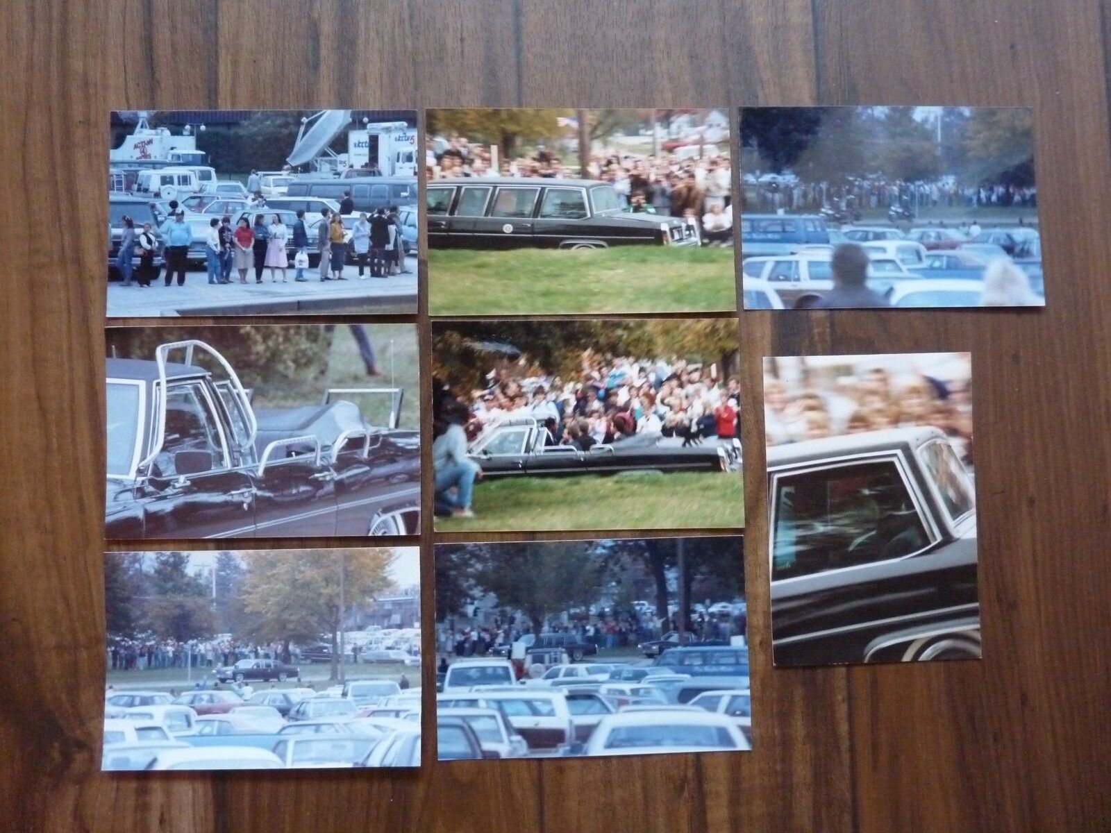 Lot Of 8 Unknown Presidential Visit Candid Photo Poster paintings KC, MO 1980's??