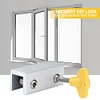 Door Window Lock Restrictor Adjustable Garage Frame Lock Alloy for Kids Pet Home