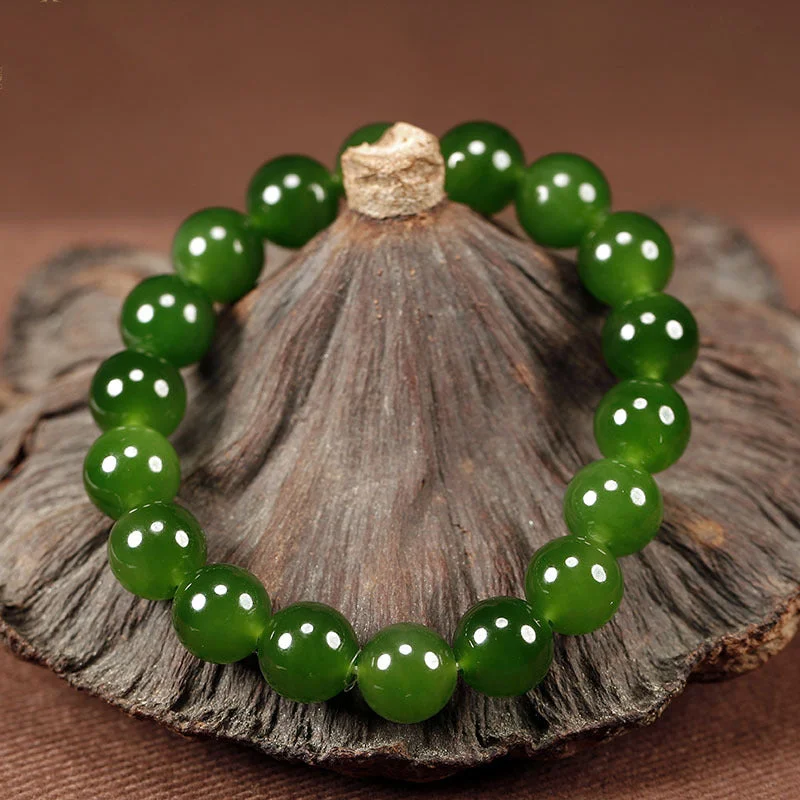 Green Jade Wealth Charm Bracelet