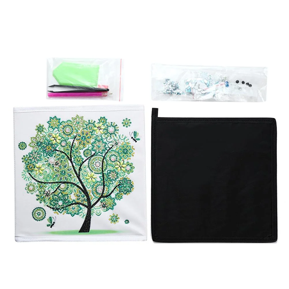 DIY Diamond Painting Tree Folding Storage Box Desktop Sundries Organizer