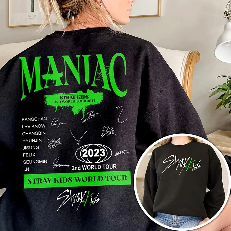 Stray Kids 2023 2nd World Tour MANIAC Signature Sweatshirt