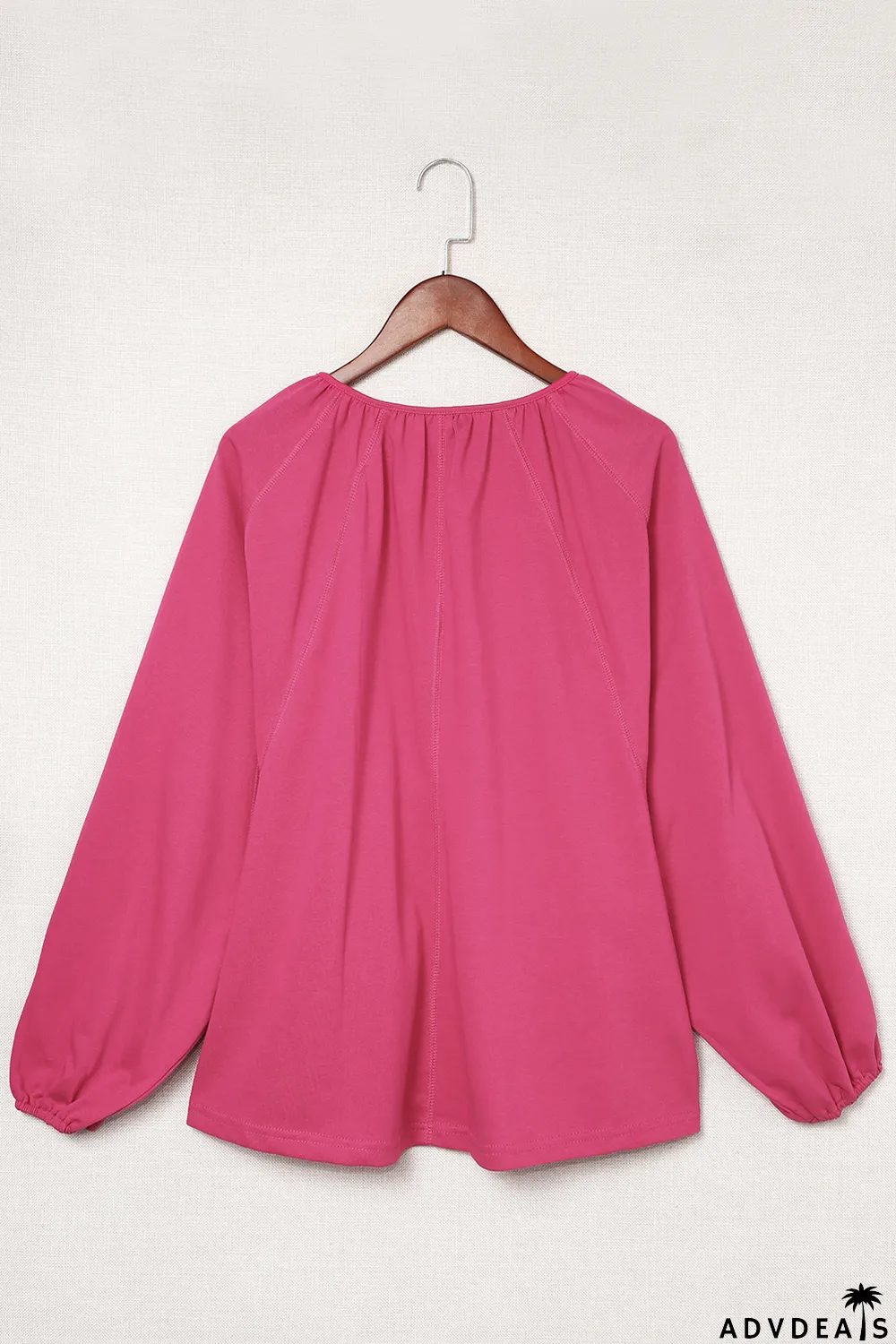 Rose Split V Neck Dolman Top