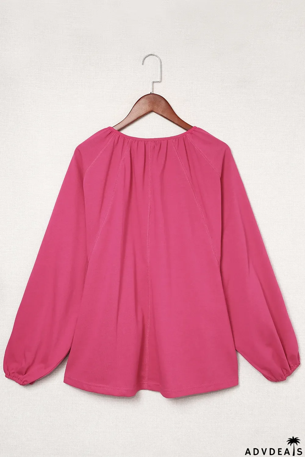 Rose Split V Neck Dolman Top
