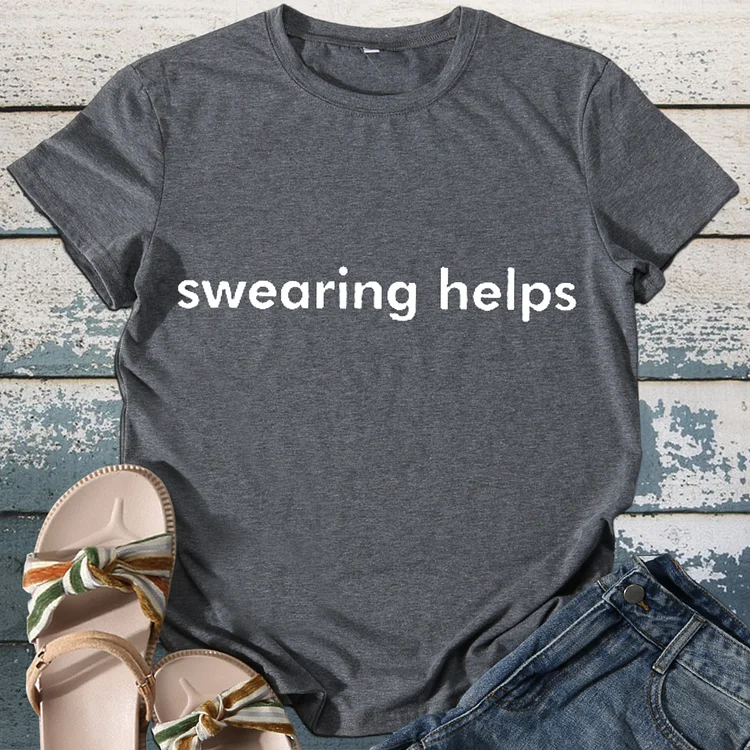 SWEARING HELPS Women Round Neck T-shirt - BSTCA0328CP