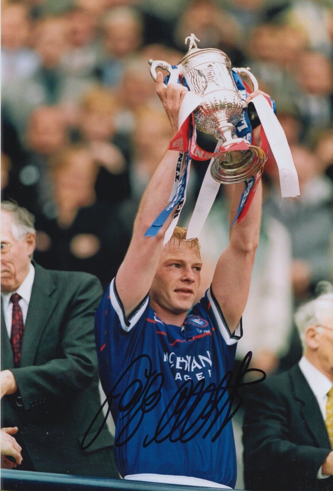 JORG ALBERTZ HAND SIGNED 12X8 Photo Poster painting RANGERS FOOTBALL AUTOGRAPH 11