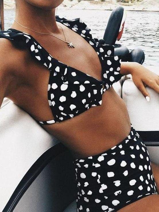 Sexy High Waist Bikini Summer Beach Wear Female