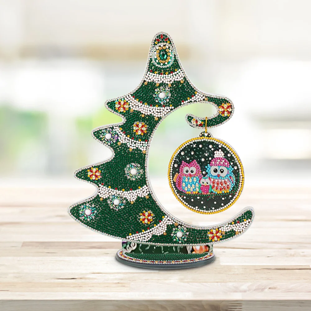 DIY Diamond Painting Christmas Tree Crystal Art Ornaments(Single Side)