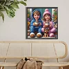 Diamond Painting-DIY Full Round Drill Cartoon Girl Boy(40x40cm)