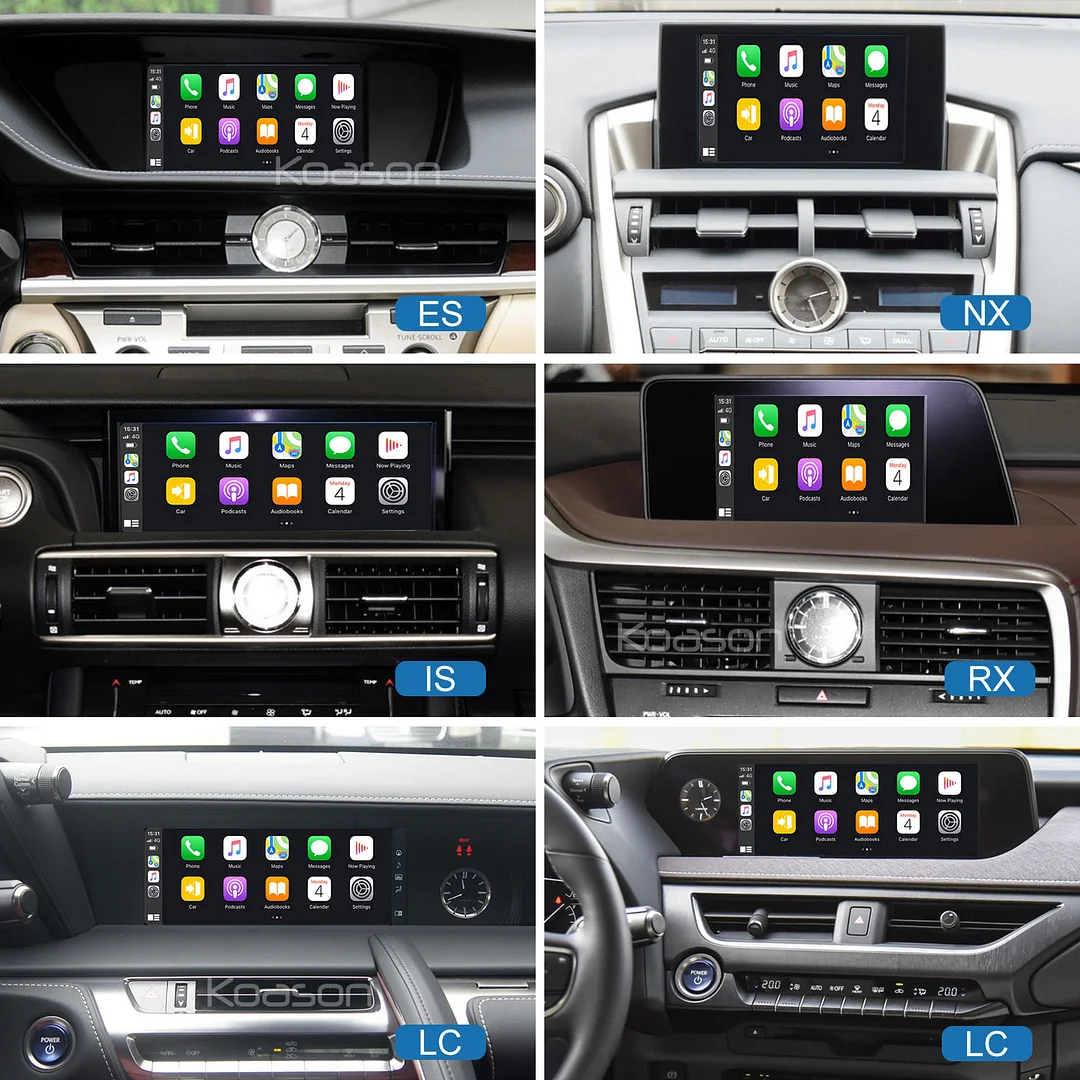 koason Wireless Apple CarPlay Android Auto box for Lexus LS ES NX IS LC GS  CT