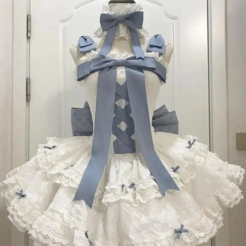 Pink and Blue Bow Lolita Dress