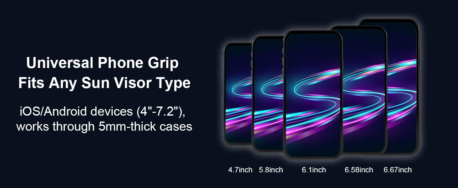 sun visor phone holder