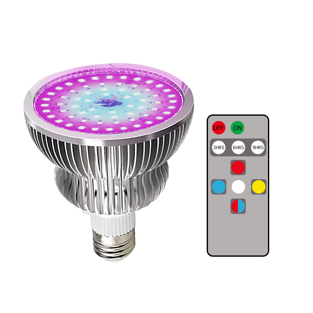 

P30 50W LED Growth Bulb Full Spectrum Remote Control Hydroponic Light, 501 Original