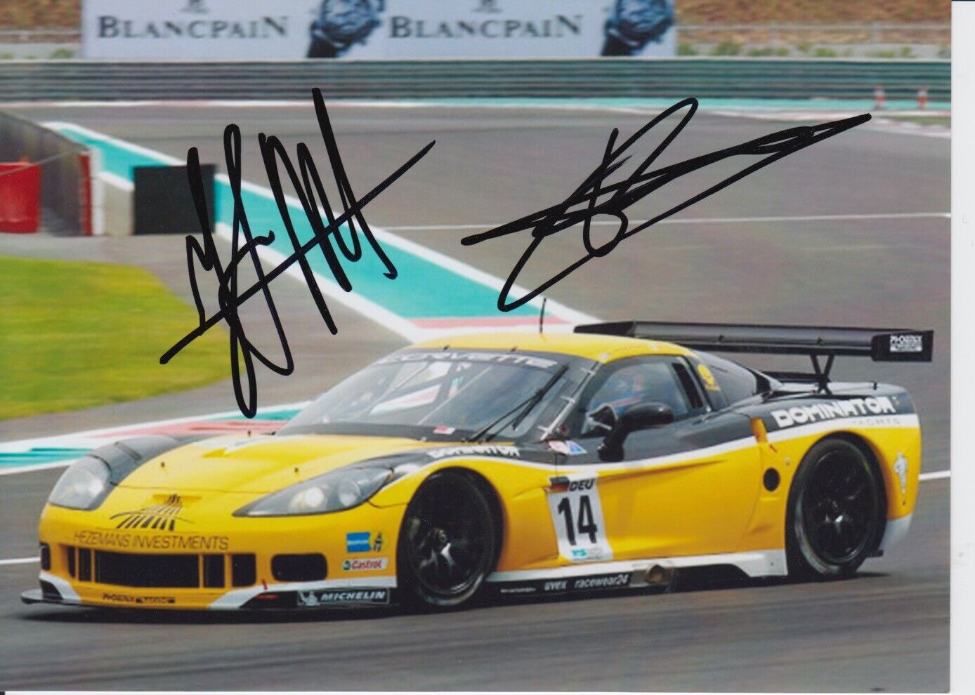 Anthony Kumpen and Mike Hezemans Hand Signed 7x5 Photo Poster painting - FIA GT Championship 2.