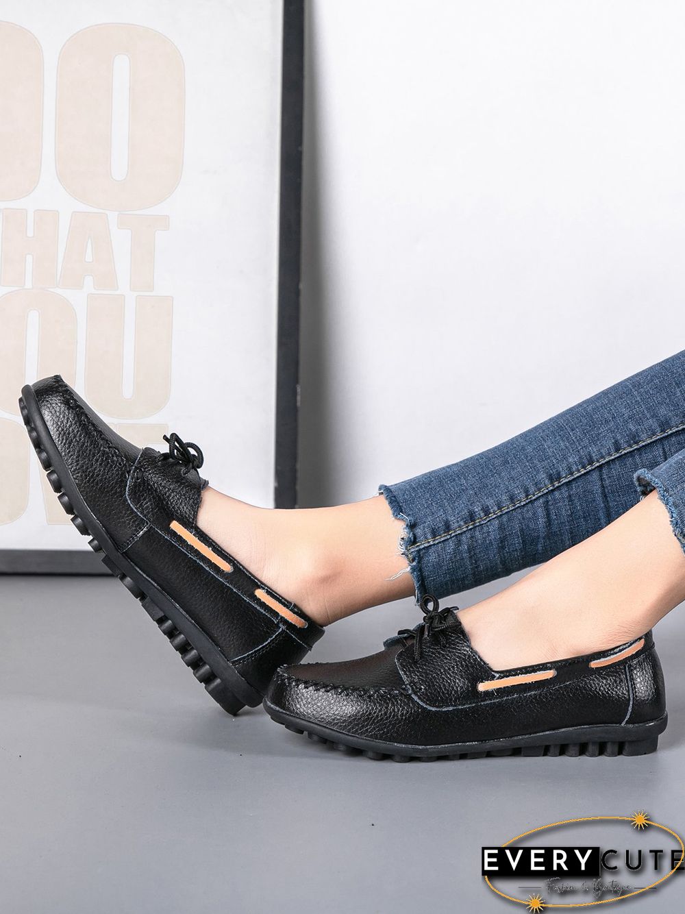 Retro Casual Simple Lace-up Flat Shoes
