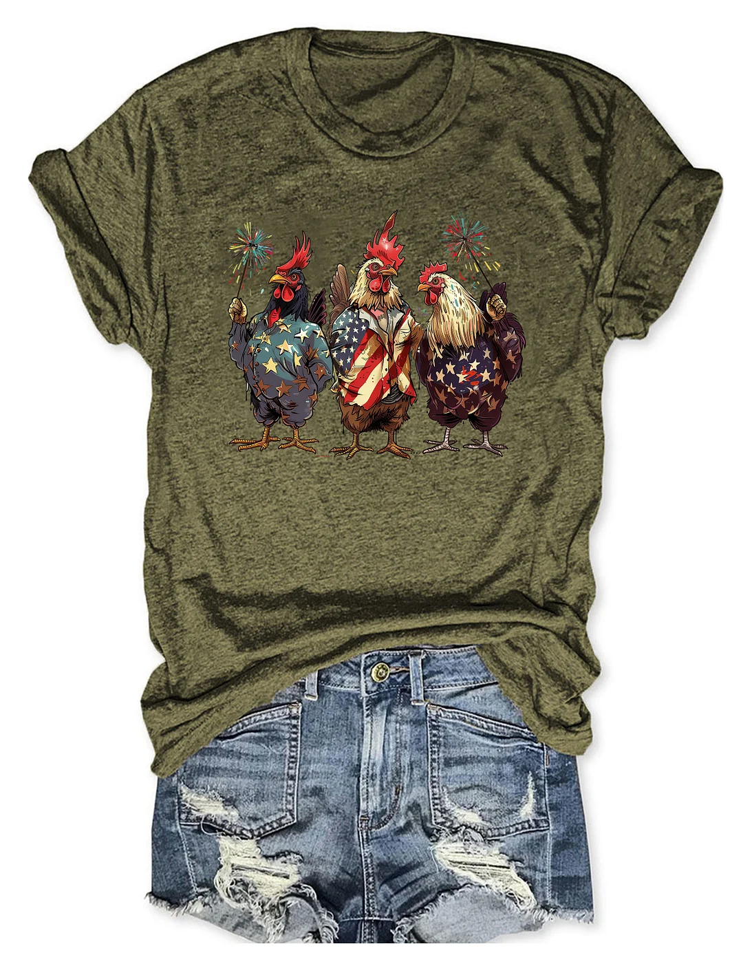 USA Chicken 4th Of July T-shirt