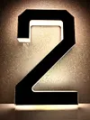 LED Illuminated Modern Address Sign Waterproof Personalized Solar Powered Address Number Dusk To Dawn Adhesive Or Screw Mount for Outside House Light Up Courtyard Hotel Bar
