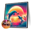 (40*40cm)Dolphin - Full Round Drill Diamond Painting
