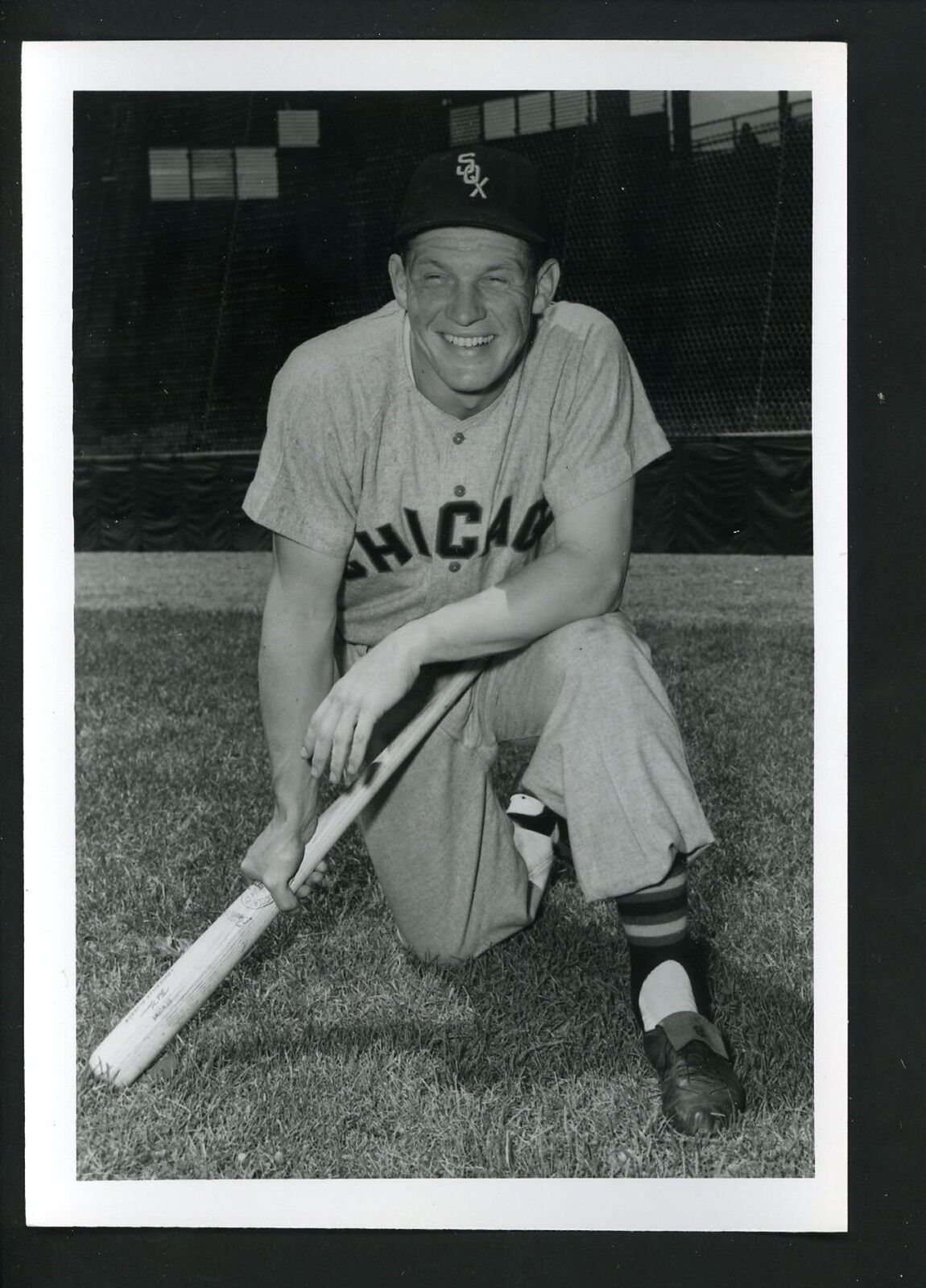 Bob Nieman circa 1955 Press Wire Photo Poster painting by Don Wingfield Chicago White Sox