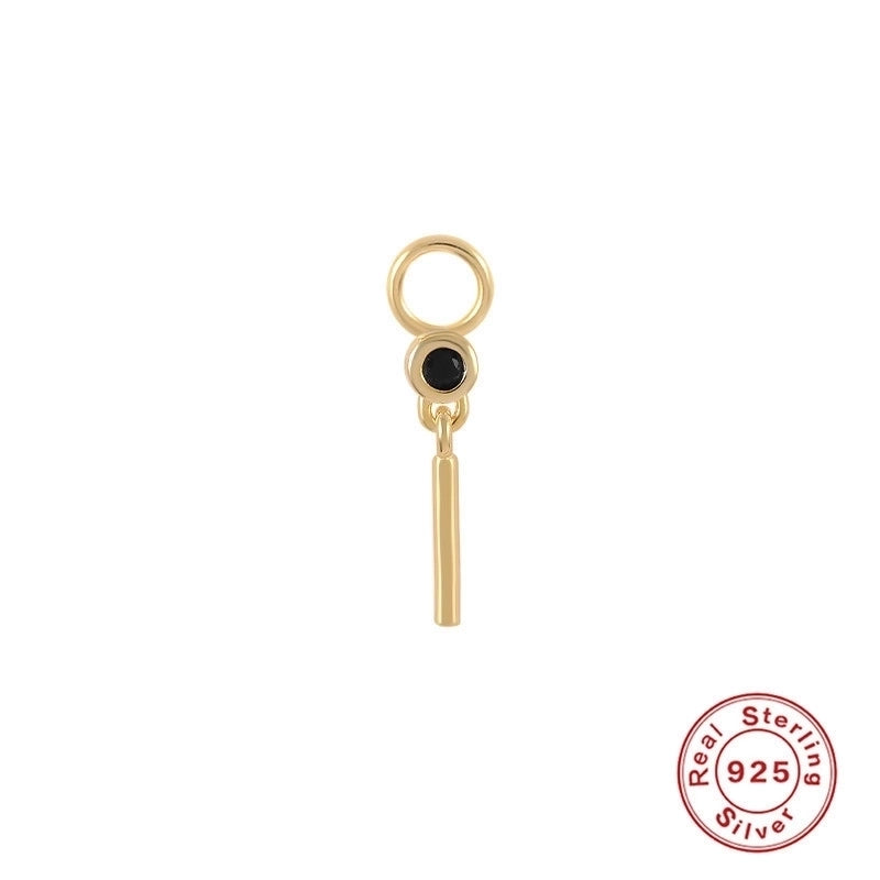 1 Piece 10mmKS115067-Z Sterling Silver Zircon Geometric Pendant Jewelry Accessories