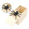 Wooden Box Spider Prank Practical Joke Trick Scare Toy Box Funny Kids Spider Gag